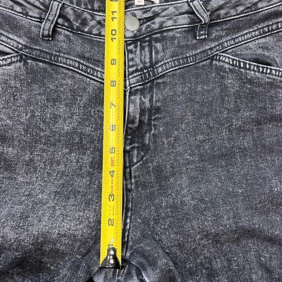 Maje Cropped Faded Jeans Gray Size 42 - Picture 10 of 11